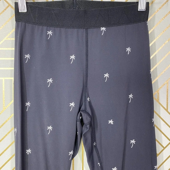 Alala Base Tight Leggings‎ Palm Tree Print Embroidered Stretch Black Size XS - Picture 9 of 11
